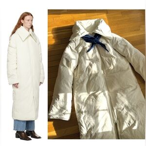 By Malene Birger Claryfame Off-White Down Maxi Coat Size 34